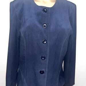 Leslie Fay Button Down Shirt Jacket Size 12 classy new